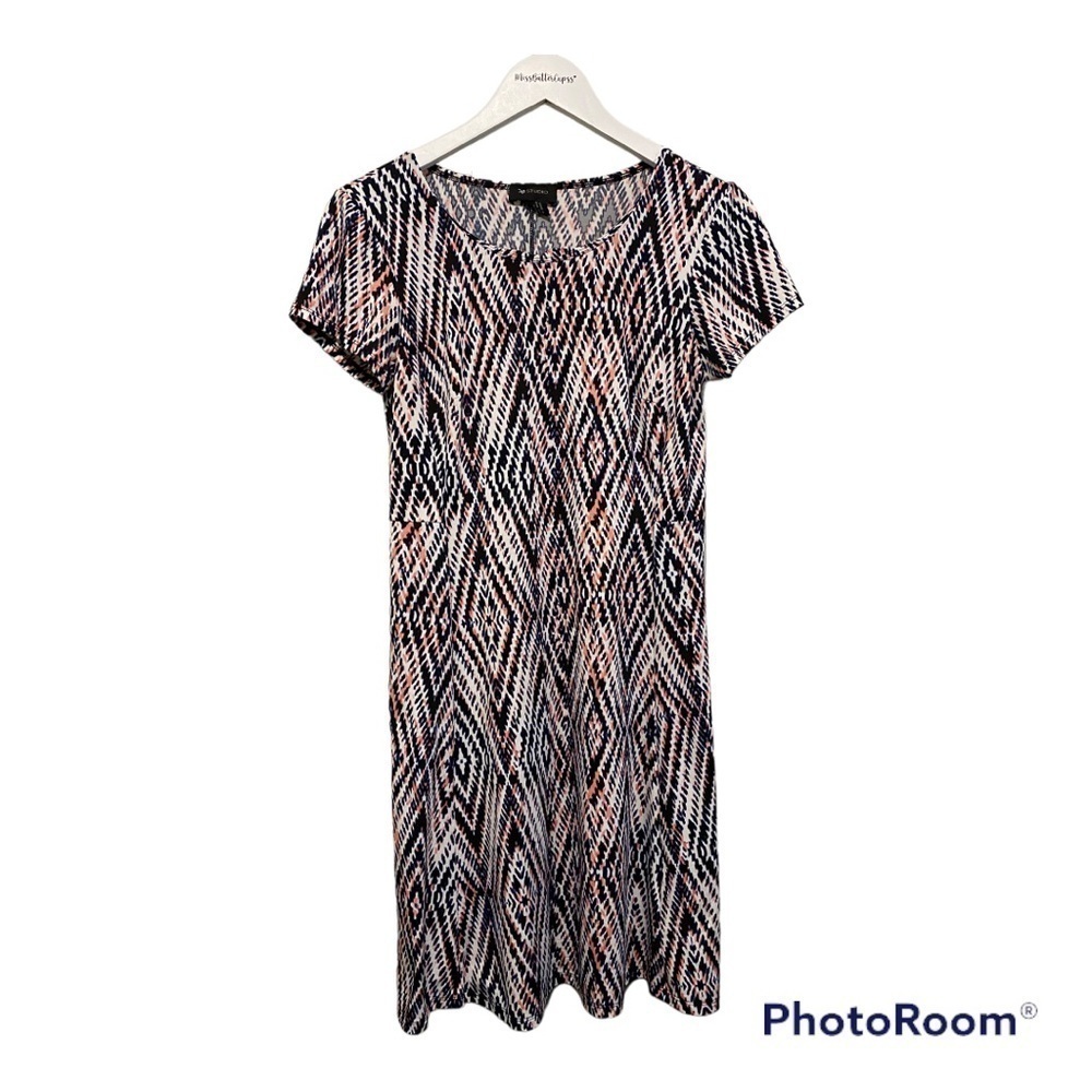 AB Studio Pink & Black Shift Dress | Size small
